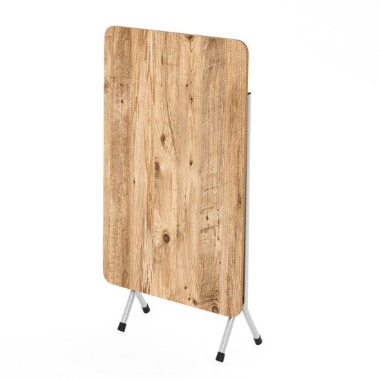 50x80 Atlantik Çam Katlanır Masa ve 2 Adet Sandalye Seti 1127