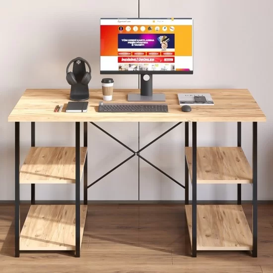 4 Raflı Çalışma Masası Çam 60x120 4 Raflı Çalışma Masası Çam 60x120