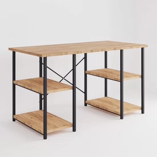 4 Raflı Çalışma Masası Çam 60x120 4 Raflı Çalışma Masası Çam 60x120