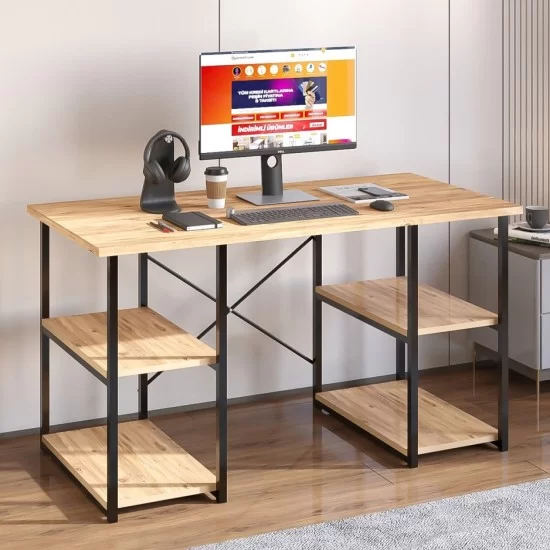 4 Raflı Çalışma Masası Çam 60x120 4 Raflı Çalışma Masası Çam 60x120