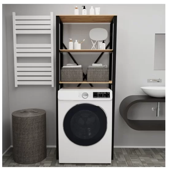 Çamaşır Makinesi Üstü Düzenleyici Raf Banyo Dolabı Rafı Makina Üstü Dolap Raf Çam Çamaşır Makinesi Üstü Düzenleyici Raf Banyo Dolabı Rafı Makina Üstü Dolap Raf Çam