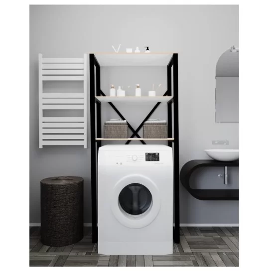 Çamaşır Makinesi Üstü Düzenleyici Raf Banyo Dolabı Rafı Makina Üstü Dolap Raf Beyaz Çamaşır Makinesi Üstü Düzenleyici Raf Banyo Dolabı Rafı Makina Üstü Dolap Raf Beyaz
