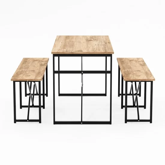 Masa Takımı Bench Bank Masa Seti 120x60 Masa Mutfak Masası Yemek Masası 1224 Masa Takımı Bench Bank Masa Seti 120x60 Masa Mutfak Masası Yemek Masası 1224