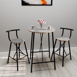 Bar Masası Mutfak Oval 2 Kişilik Yemek Masası Füme 1243  Bar Masası Mutfak Oval 2 Kişilik Yemek Masası Füme 1243