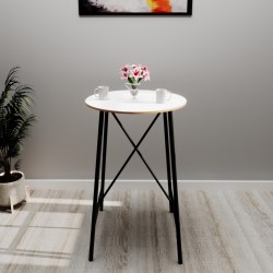 Bistro Masa Yuvarlak Mutfak Masası Bar Masası Beyaz 1250  Bistro Masa Yuvarlak Mutfak Masası Bar Masası Beyaz 1250