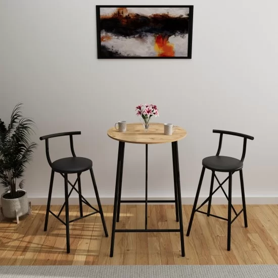Atlantik Çam Döşemeli Bar Sandalyesi Bar Masası Mutfak Oval 2 Kişilik Yemek Masası 1245 Atlantik Çam Döşemeli Bar Sandalyesi Bar Masası Mutfak Oval 2 Kişilik Yemek Masası 1245