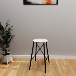  Bar Sandalyesi Bar Taburesi Mutfak Sandalyesi  Beyaz 1232