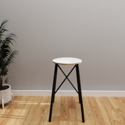  Bar Sandalyesi Bar Taburesi Mutfak Sandalyesi  Beyaz 1232