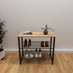 Geniş Metal Ayakkabılık Vestiyer 3 Katlı Ayakkabılık Çam 1303 Geniş Metal Ayakkabılık Vestiyer 3 Katlı Ayakkabılık Çam 1303