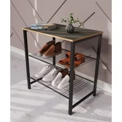 Dar Metal Ayakkabılık Vestiyer 3 Katlı Ayakkabılık Füme 1364