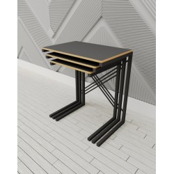 3 lü Zigon Sehpa Metal Sehpa Atlantik Füme 1365 3 lü Zigon Sehpa Metal Sehpa Atlantik Füme 1365