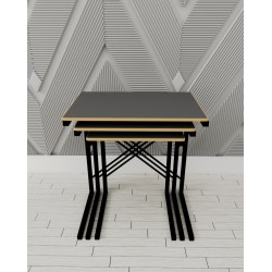 3 lü Zigon Sehpa Metal Sehpa Atlantik Füme 1365 3 lü Zigon Sehpa Metal Sehpa Atlantik Füme 1365