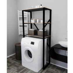 Çamaşır Makinesi Üstü Düzenleyici Raf Banyo Dolabı Rafı Makina Üstü Dolap Raf Füme Çamaşır Makinesi Üstü Düzenleyici Raf Banyo Dolabı Rafı Makina Üstü Dolap Raf Füme