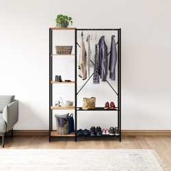 Çok Amaçlı Metal Ayaklı Raflı Dolap Ayakkabılık Portatif Portmanto Gardırop Çam 1370 Çok Amaçlı Metal Ayaklı Raflı Dolap Ayakkabılık Portatif Portmanto Gardırop Çam 1370