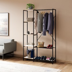 Çok Amaçlı Metal Ayaklı Raflı Dolap Ayakkabılık Portatif Portmanto Gardırop Beyaz 1371 Çok Amaçlı Metal Ayaklı Raflı Dolap Ayakkabılık Portatif Portmanto Gardırop Beyaz 1371