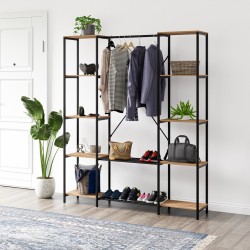 Çok Amaçlı Metal Ayaklı Çift Raflı Dolap Ayakkabılık Portatif Portmanto Gardırop Çam 1373 Çok Amaçlı Metal Ayaklı Çift Raflı Dolap Ayakkabılık Portatif Portmanto Gardırop Çam 1373