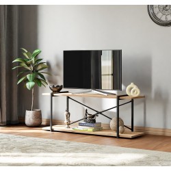 Televizyon Ünitesi Tv Standı Raflı Metal Sehpa Çam 1379 Televizyon Ünitesi Tv Standı Raflı Metal Sehpa Çam 1379