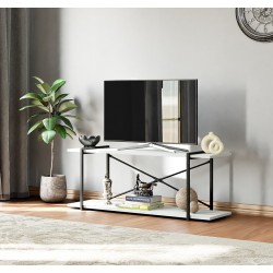 Televizyon Ünitesi Tv Standı Raflı Metal Sehpa Beyaz 1380 Televizyon Ünitesi Tv Standı Raflı Metal Sehpa Beyaz 1380