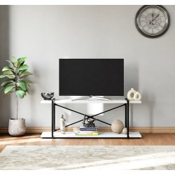 Televizyon Ünitesi Tv Standı Raflı Metal Sehpa Beyaz 1380 Televizyon Ünitesi Tv Standı Raflı Metal Sehpa Beyaz 1380