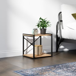 Çok Amaçlı Komodin Metal Ayaklı Raflı Sehpa Çam 1382 Çok Amaçlı Komodin Metal Ayaklı Raflı Sehpa Çam 1382