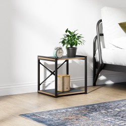 Çok Amaçlı Komodin Metal Ayaklı Raflı Sehpa Füme 1384 Çok Amaçlı Komodin Metal Ayaklı Raflı Sehpa Füme 1384