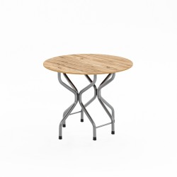 Mutfak Masa Bahçe Yemek Masası Çam Yuvarlak 1388