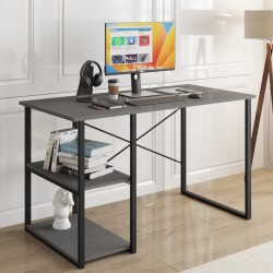Çalışma Masası Raflı Ofis Laptop Bilgisayar Masası Füme 1420 Çalışma Masası Raflı Ofis Laptop Bilgisayar Masası Füme 1420