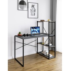 Kitaplıklı Çalışma Masası Bilgisayar Ofis Masası Füme 1423 Kitaplıklı Çalışma Masası Bilgisayar Ofis Masası Füme 1423