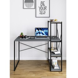 Kitaplıklı Çalışma Masası Bilgisayar Ofis Masası Füme 1423 Kitaplıklı Çalışma Masası Bilgisayar Ofis Masası Füme 1423