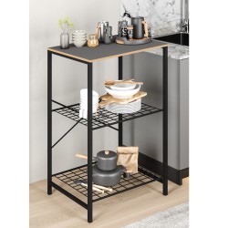 Çok Amaçlı Mutfak Rafı Bangosu Masa Dar Füme 1444 Çok Amaçlı Mutfak Rafı Bangosu Masa Dar Füme 1444