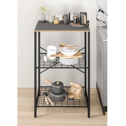 Çok Amaçlı Mutfak Rafı Bangosu Masa Dar Füme 1444 Çok Amaçlı Mutfak Rafı Bangosu Masa Dar Füme 1444