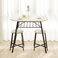 Mutfak Masası Oval Tabure Takımı Masa Sandalye Takımı Beyaz 1474 Mutfak Masası Oval Tabure Takımı Masa Sandalye Takımı Beyaz 1474