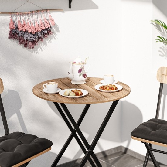 Minderli Bistro Takım Bahçe Masa Sandalye Yuvarlak Çam 1484 Minderli Bistro Takım Bahçe Masa Sandalye Yuvarlak Çam 1484