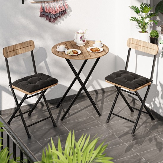 Minderli Bistro Takım Bahçe Masa Sandalye Yuvarlak Çam 1484 Minderli Bistro Takım Bahçe Masa Sandalye Yuvarlak Çam 1484