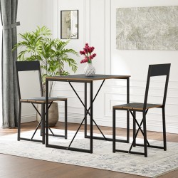 Mutfak Masası 2 Kişilik Balkon Masa Takımı Füme 1491 Mutfak Masası 2 Kişilik Balkon Masa Takımı Füme 1491