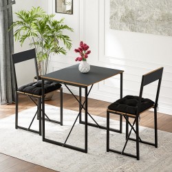 Mutfak Masası Minderli 2 Kişilik Balkon Masa Takımı Füme 1494 Mutfak Masası Minderli 2 Kişilik Balkon Masa Takımı Füme 1494