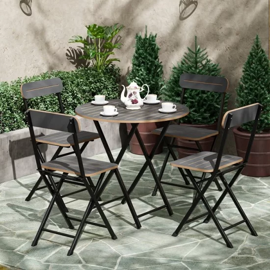 4 Kişilik Yuvarlak Bistro Takım Bahçe Mutfak Masa Sandalye Füme 1502 4 Kişilik Yuvarlak Bistro Takım Bahçe Mutfak Masa Sandalye Füme 1502