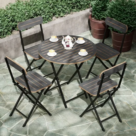 4 Kişilik Yuvarlak Bistro Takım Bahçe Mutfak Masa Sandalye Füme 1502 4 Kişilik Yuvarlak Bistro Takım Bahçe Mutfak Masa Sandalye Füme 1502