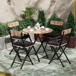 4 Kişilik Minderli Yuvarlak Bistro Takım Bahçe Mutfak Masa Sandalye Çam 1503 4 Kişilik Minderli Yuvarlak Bistro Takım Bahçe Mutfak Masa Sandalye Çam 1503