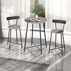 Mutfak Oval 2 Kişilik Bar Yemek Masası Füme 1517 Mutfak Oval 2 Kişilik Bar Yemek Masası Füme 1517