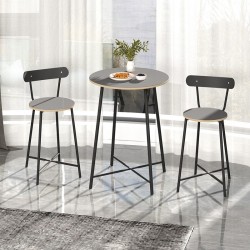 Mutfak Oval 2 Kişilik Bar Yemek Masası Füme 1517 Mutfak Oval 2 Kişilik Bar Yemek Masası Füme 1517