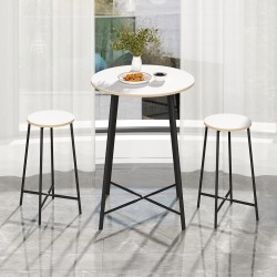 Oval 2 Kişilik Yemek Masası Bar Masası Mutfak Beyaz 1527 Oval 2 Kişilik Yemek Masası Bar Masası Mutfak Beyaz 1527