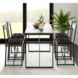 Atlantik Minderli Mutfak Masası Yemek Masası Takımı Füme 1534 Atlantik Minderli Mutfak Masası Yemek Masası Takımı Füme 1534