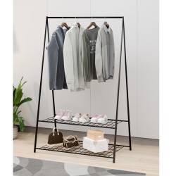 Konfeksiyon Elbise Askılık Iki Raflı  Siyah 1537 Konfeksiyon Elbise Askılık Iki Raflı  Siyah 1537