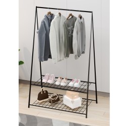 Konfeksiyon Elbise Askılık Iki Raflı  Siyah 1537 Konfeksiyon Elbise Askılık Iki Raflı  Siyah 1537