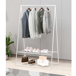 Konfeksiyon Elbise Askılık Iki Raflı Beyaz 1538 Konfeksiyon Elbise Askılık Iki Raflı Beyaz 1538