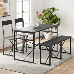 Mutfak Masası Bench Bank 120x60 Masa Set 2 Adet Sandalye Yemek Masası Füme 1548 Mutfak Masası Bench Bank 120x60 Masa Set 2 Adet Sandalye Yemek Masası Füme 1548