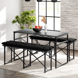 Masa Takımı Minderli Bench Bank Masa Seti 120x60 Masa Mutfak Masası Yemek Masası Füme 1556 Masa Takımı Minderli Bench Bank Masa Seti 120x60 Masa Mutfak Masası Yemek Masası Füme 1556