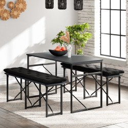 Masa Takımı Minderli Bench Bank Masa Seti 120x60 Masa Mutfak Masası Yemek Masası Füme 1556 Masa Takımı Minderli Bench Bank Masa Seti 120x60 Masa Mutfak Masası Yemek Masası Füme 1556