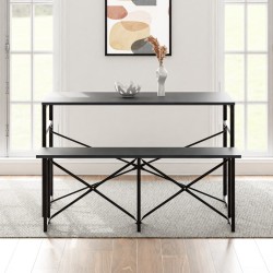 Masa Takımı Bench Bank Masa Seti 120x60 Mutfak ve Yemek Masası Füme 1561 Masa Takımı Bench Bank Masa Seti 120x60 Mutfak ve Yemek Masası Füme 1561